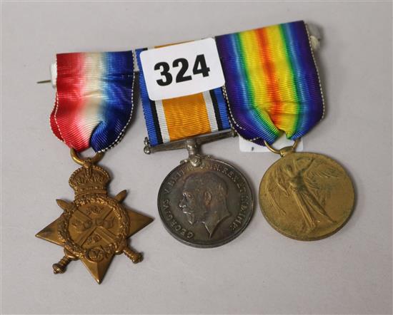A WWI medal trio including Mons Star